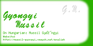 gyongyi mussil business card